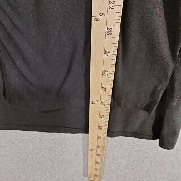 tyler boe Button Down Shirt Womens Size S Knit Black Stretch Hi-Lo Tunic Preppy - Picture 4 of 12